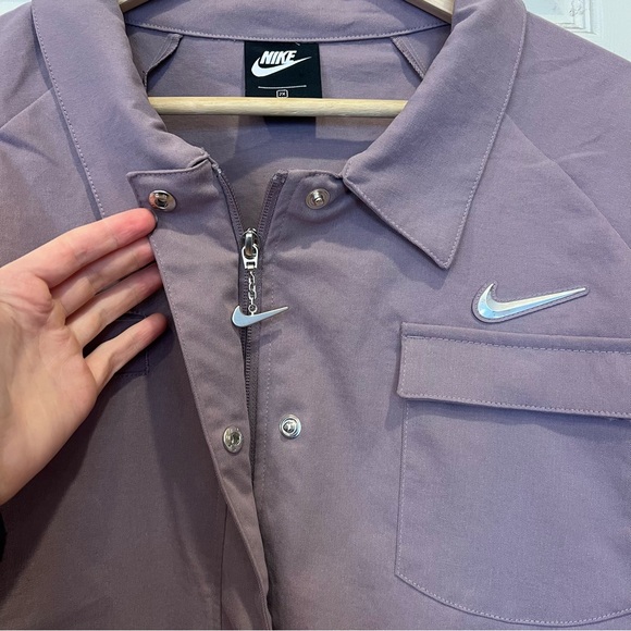 Nike Swoosh Woven Jacket Purple Lavender Matching Set Track Suit Women’s 2X - Picture 5 of 16
